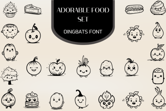 Add Instant Cuteness to Your Projects with Adorable Food Set