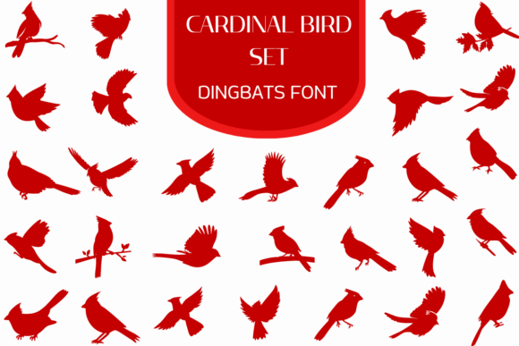 Cardinal Bird Set: Infuse Your Designs with Nature's Elegance