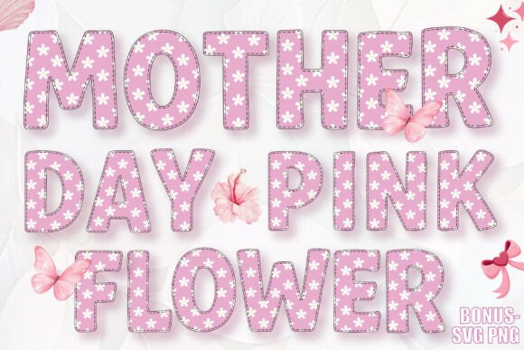 Embrace Softness: The Mother Day Pink Flower Alphabet