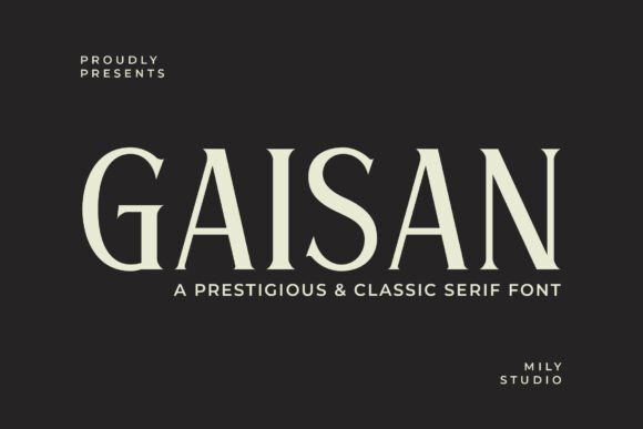 Gaisan: Commanding Attention with Sharp Serif Precision