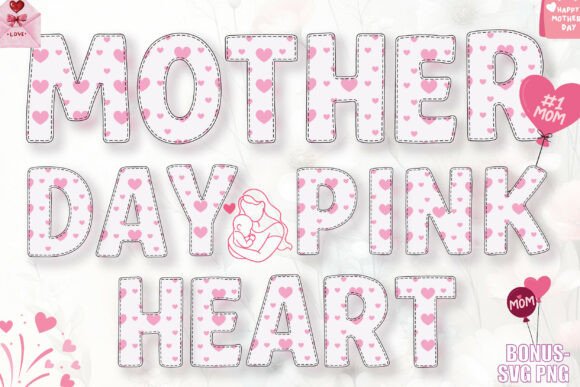 Mother Day Pink Heart: Designing with Love and Elegance