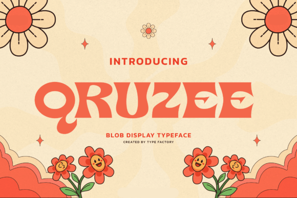 Qruzee: A Groovy Retro Display Font for Bold Statements