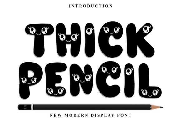 Thick Pencil: A Festive Font for Holiday and Cheerful Designs