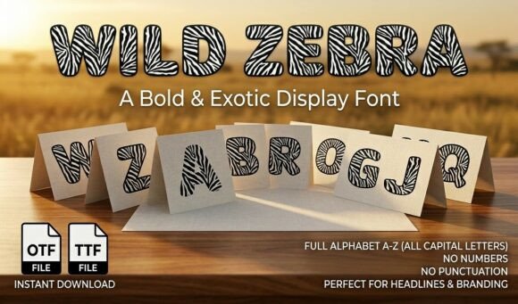 Wild Zebra: Your Go-To Font for Instant Safari Style
