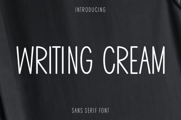 Writing Cream: A Font with Playful Energy